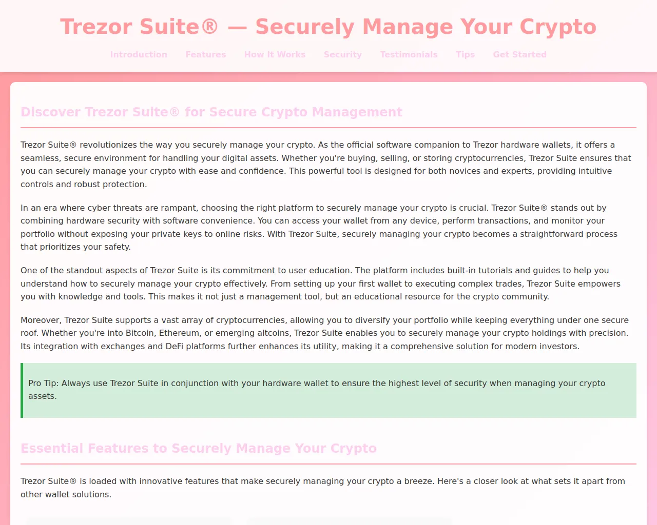 Screenshot of traezor-usa.pages.dev