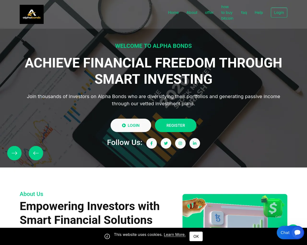 Screenshot of alphabonds.online