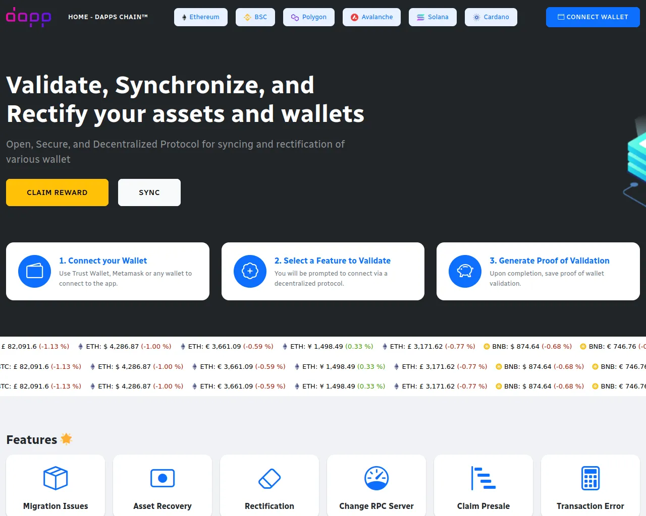 Screenshot of solcasino-reward.onrender.com