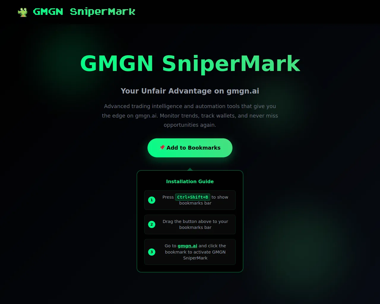 Screenshot of gmgnsniper.gold