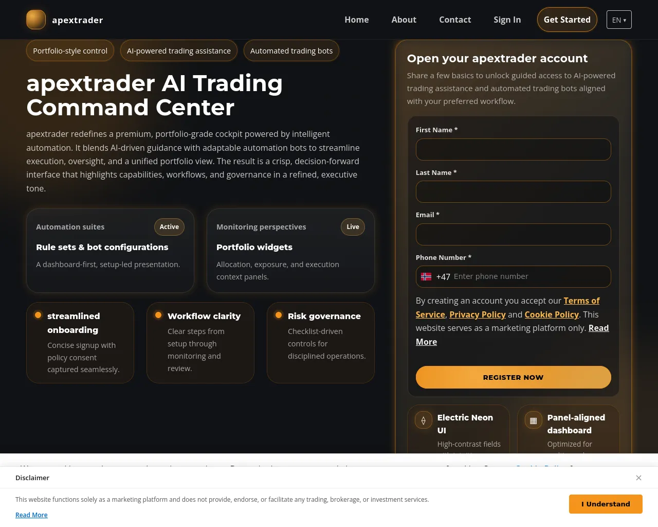 Screenshot of apextrader-solution.com