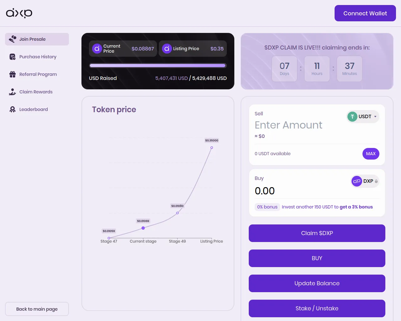 Screenshot of dexrpcoin.pages.dev