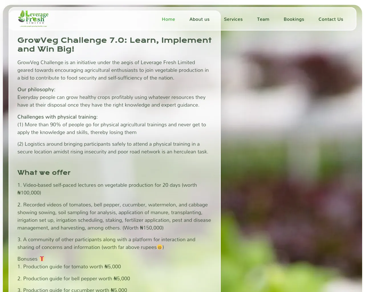 Screenshot of leveragefresh.com