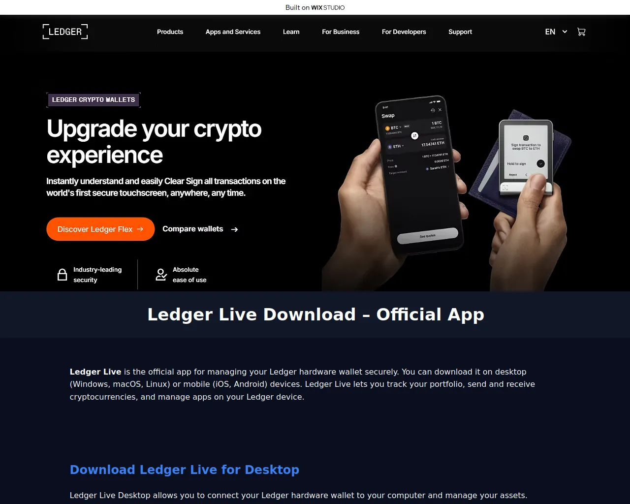 Screenshot of support-home.wixstudio.com