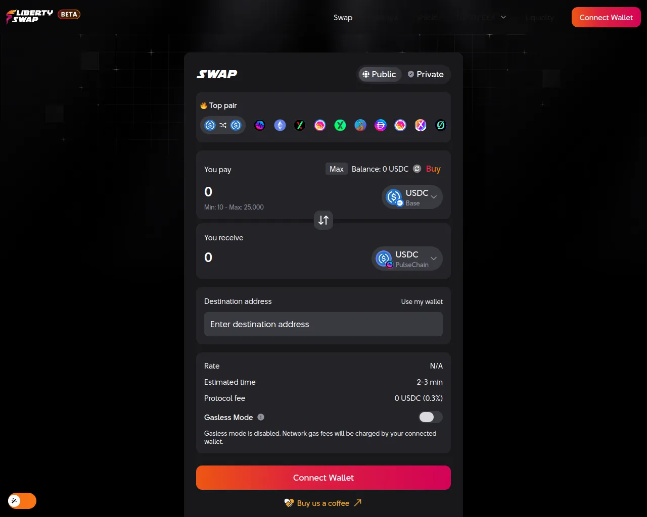 Screenshot of libertyswap-finance.net