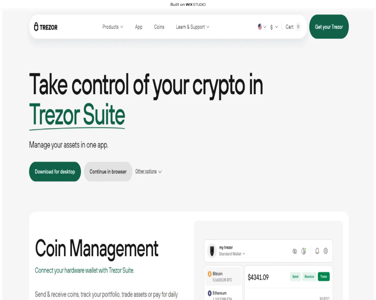 Screenshot of global-trezurio.wixstudio.com