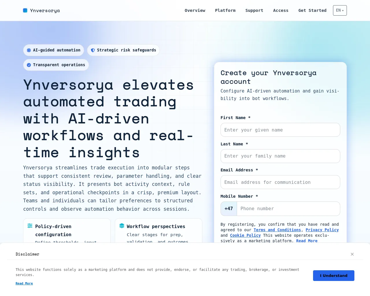 Screenshot of ynversoryaplatform.digital
