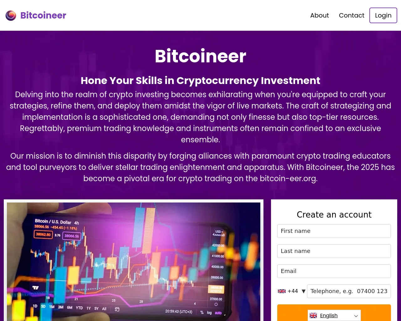 Screenshot of bitcoin-eer.org