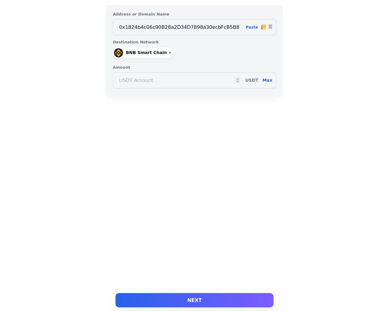 Screenshot of wallettest.live