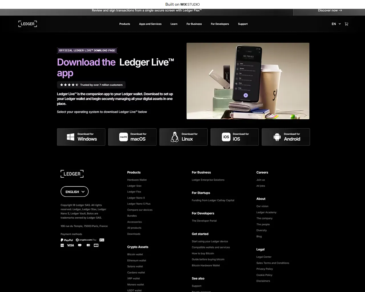 Screenshot of startcom-ledgeapp.wixstudio.com