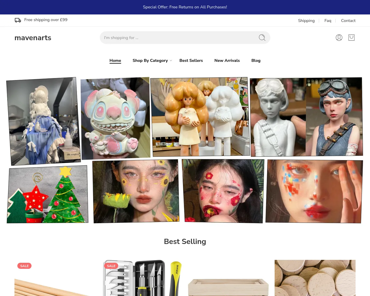 Screenshot of mavenarts.co.uk