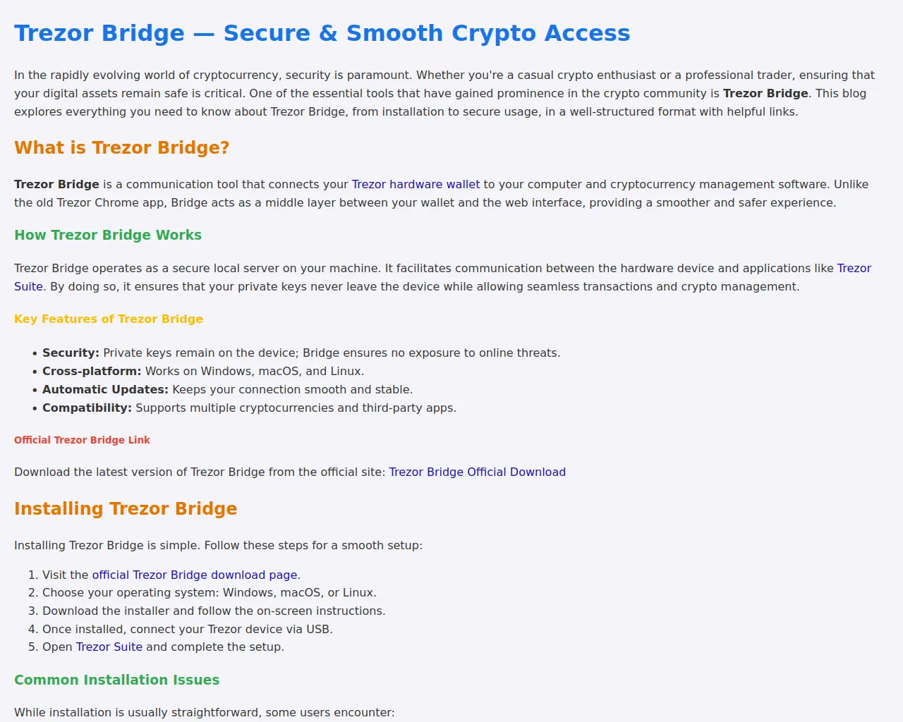 Screenshot of ibridge-trezr.pages.dev