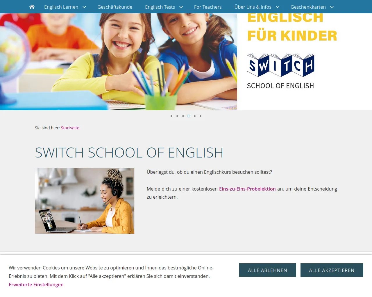 Screenshot of switchnet.ch