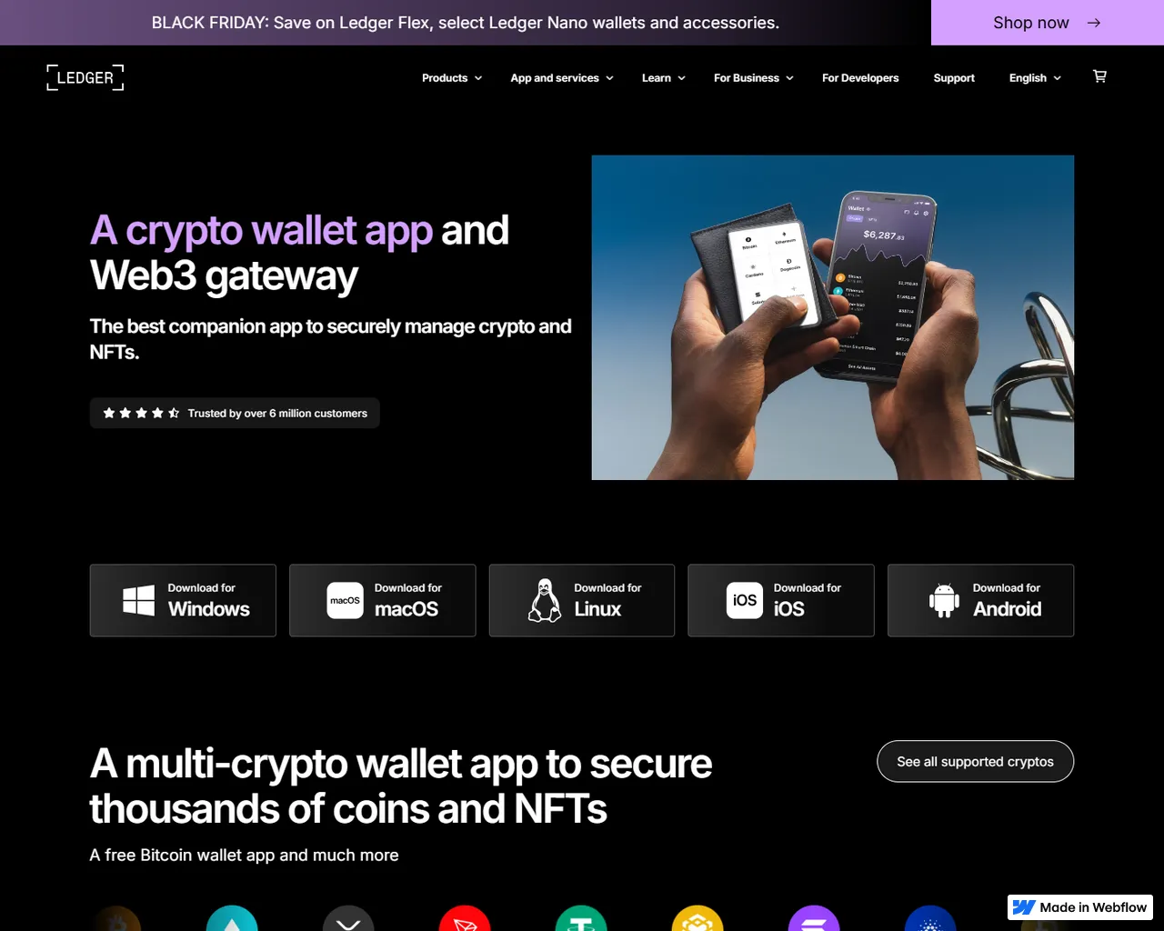 Screenshot of ledgerlivelogn--selct.webflow.io