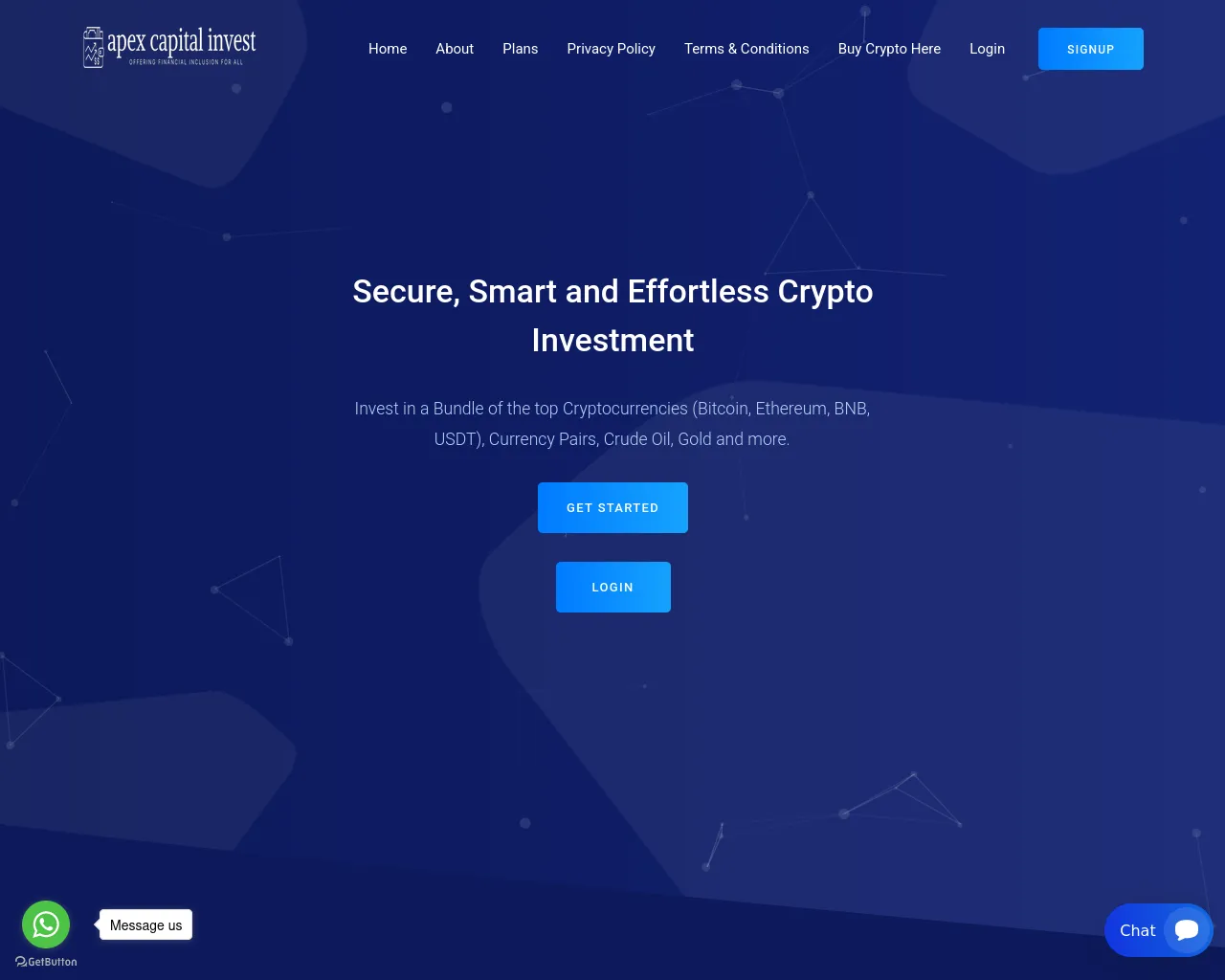 Screenshot of apexcapitalinvest.com