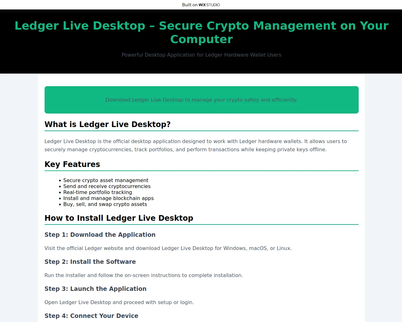 Screenshot of desktop-enus-learn.wixstudio.com