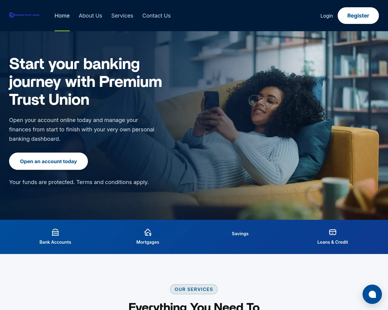 Screenshot of premiumtrustunion.com