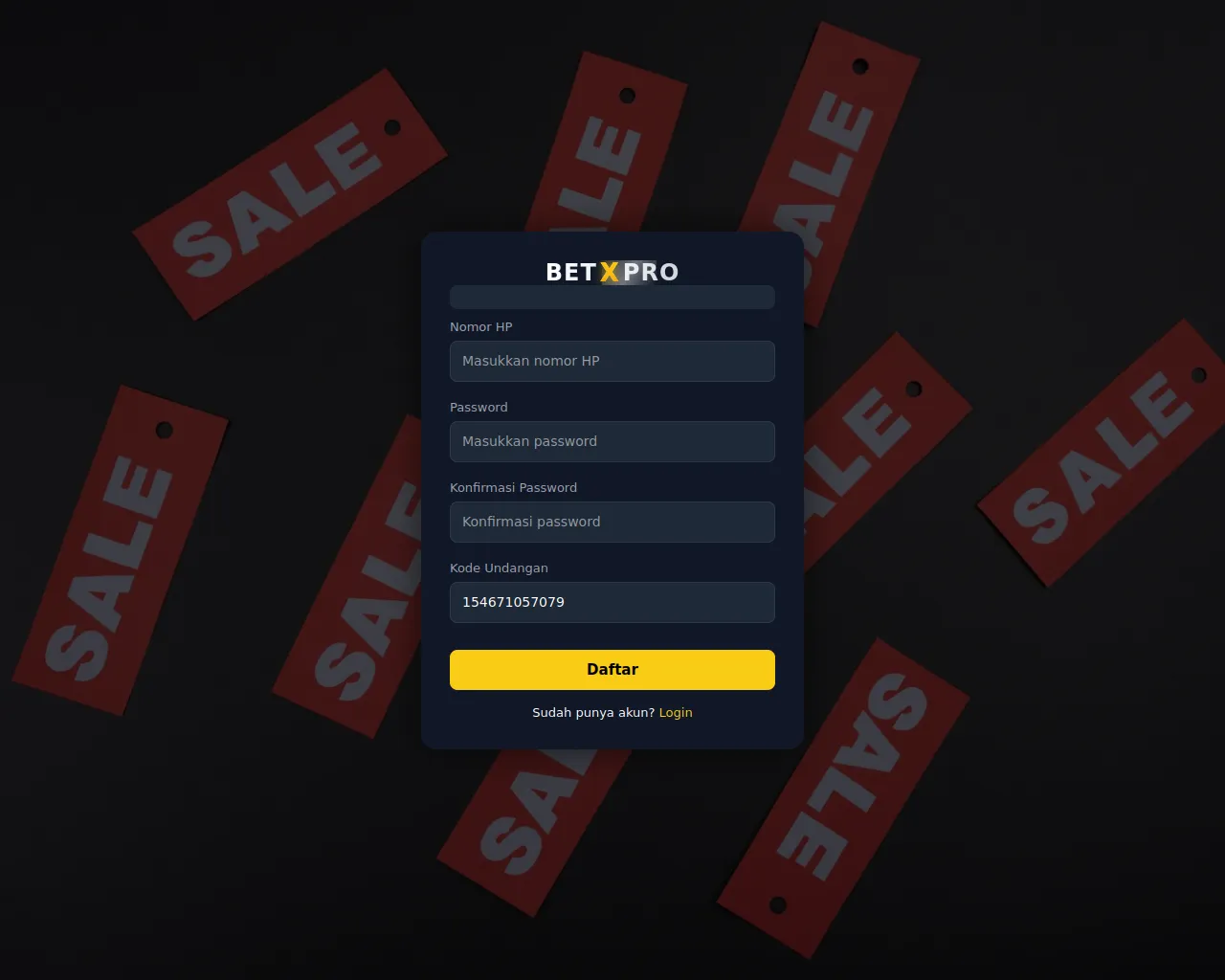 Screenshot of betxpro.cloud