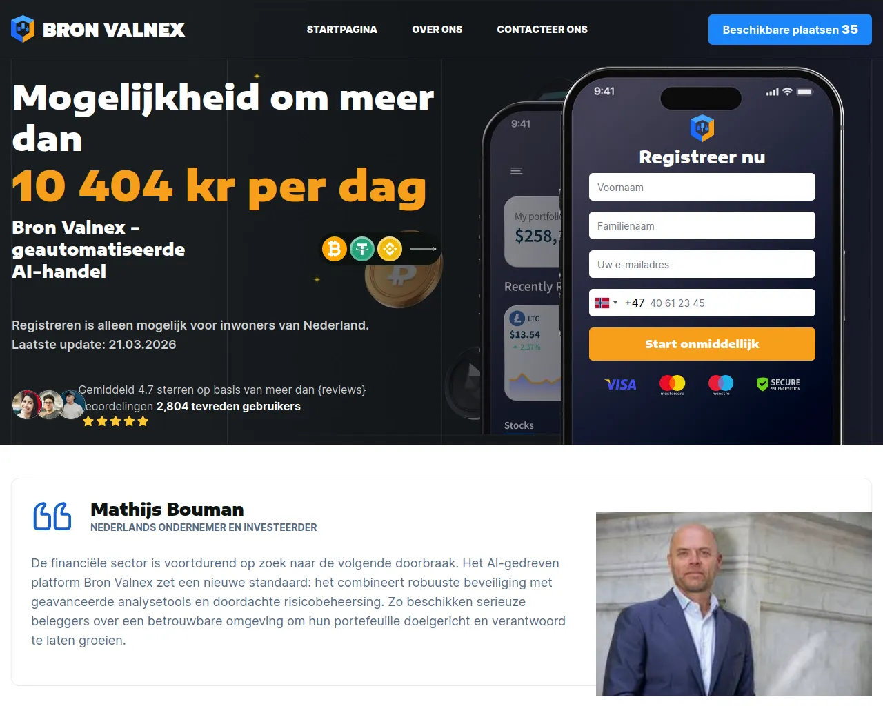 Screenshot of bron-valnex.com