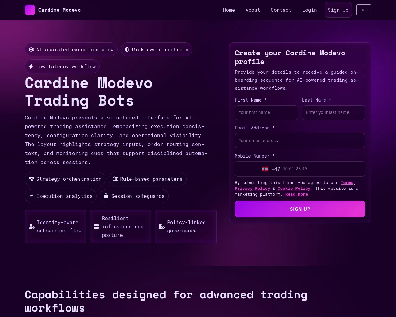 Screenshot of cardinemodevo-engine.com