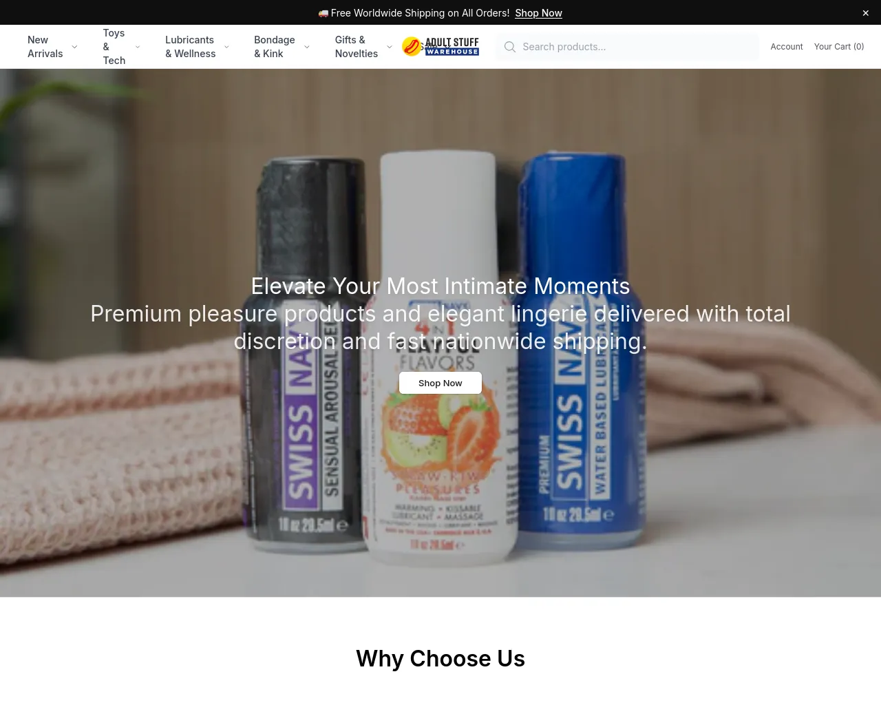 Screenshot of adultstuffwarehouse.shop