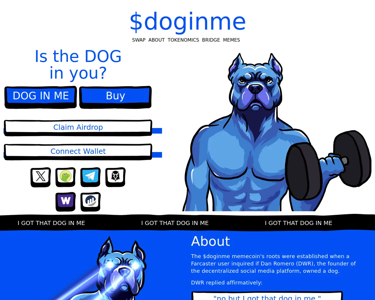 Screenshot of dogin-meme.pages.dev