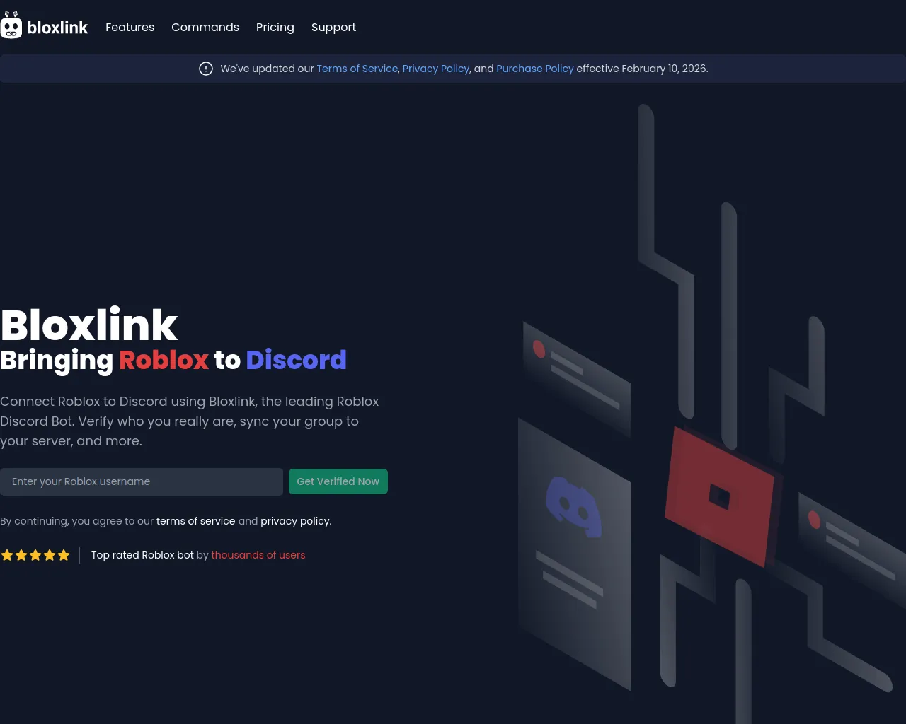 Screenshot of bloxlink.bio