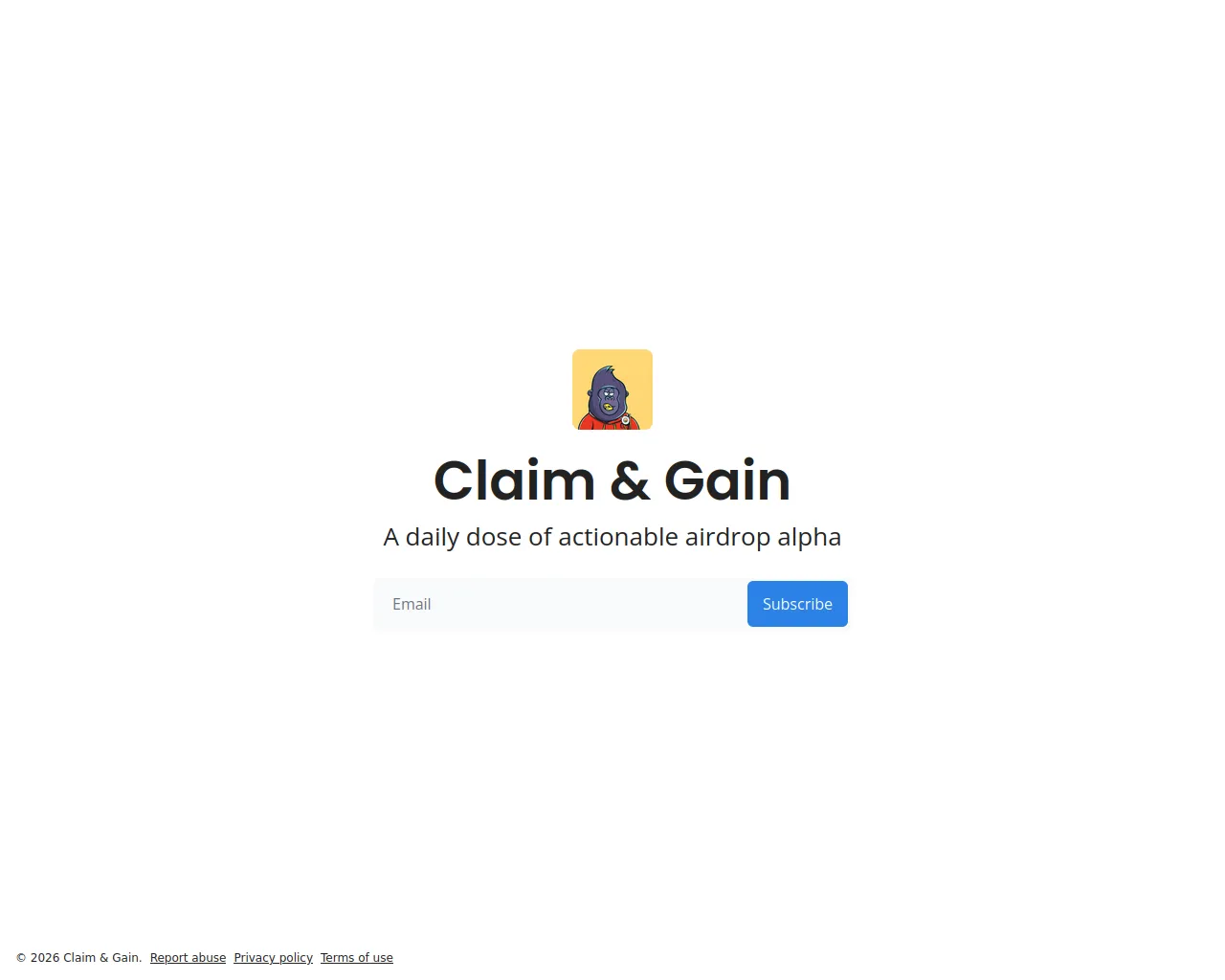 Screenshot of claimandgain.com
