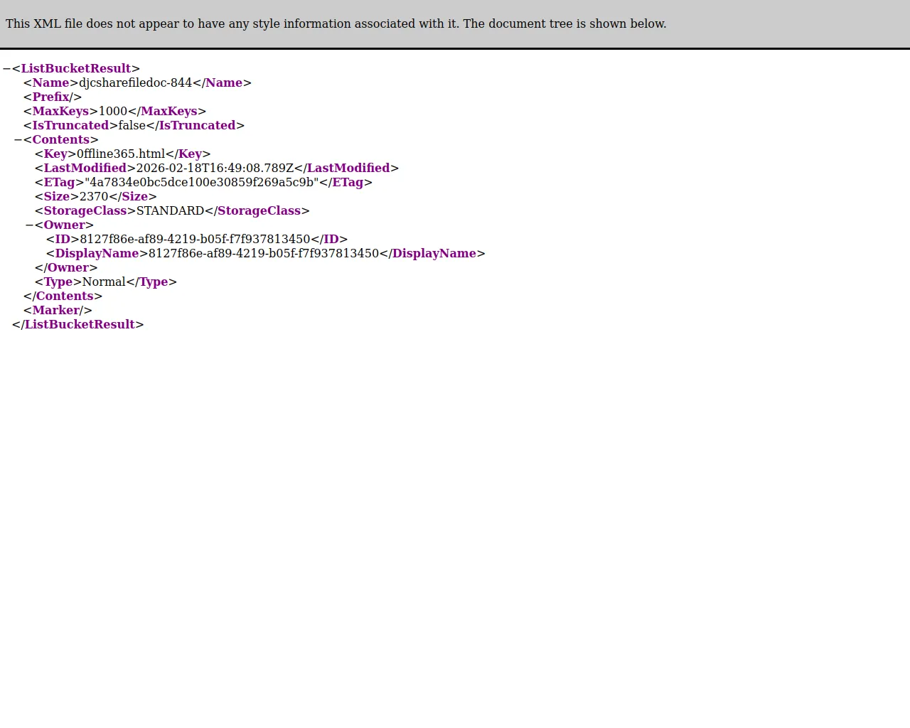 Screenshot of djcsharefiledoc-844.us-sea-1.linodeobjects.com