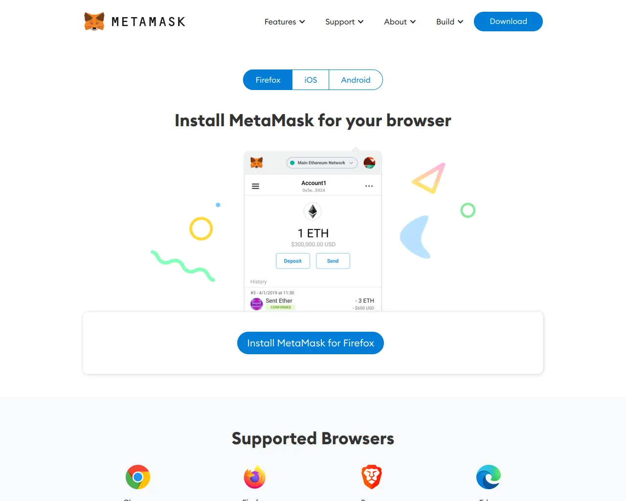 Screenshot of metamask.asia