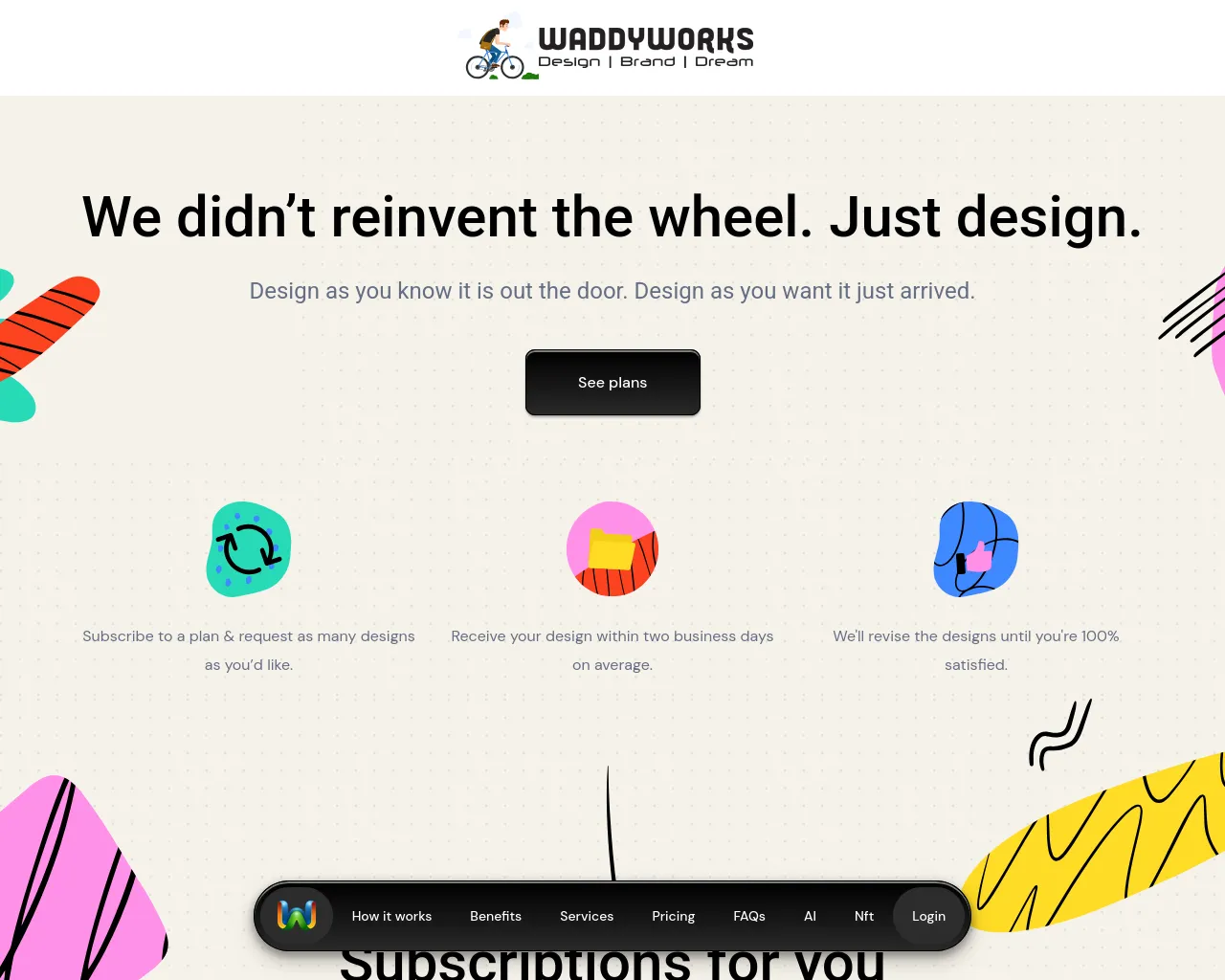Screenshot of waddyworks.com