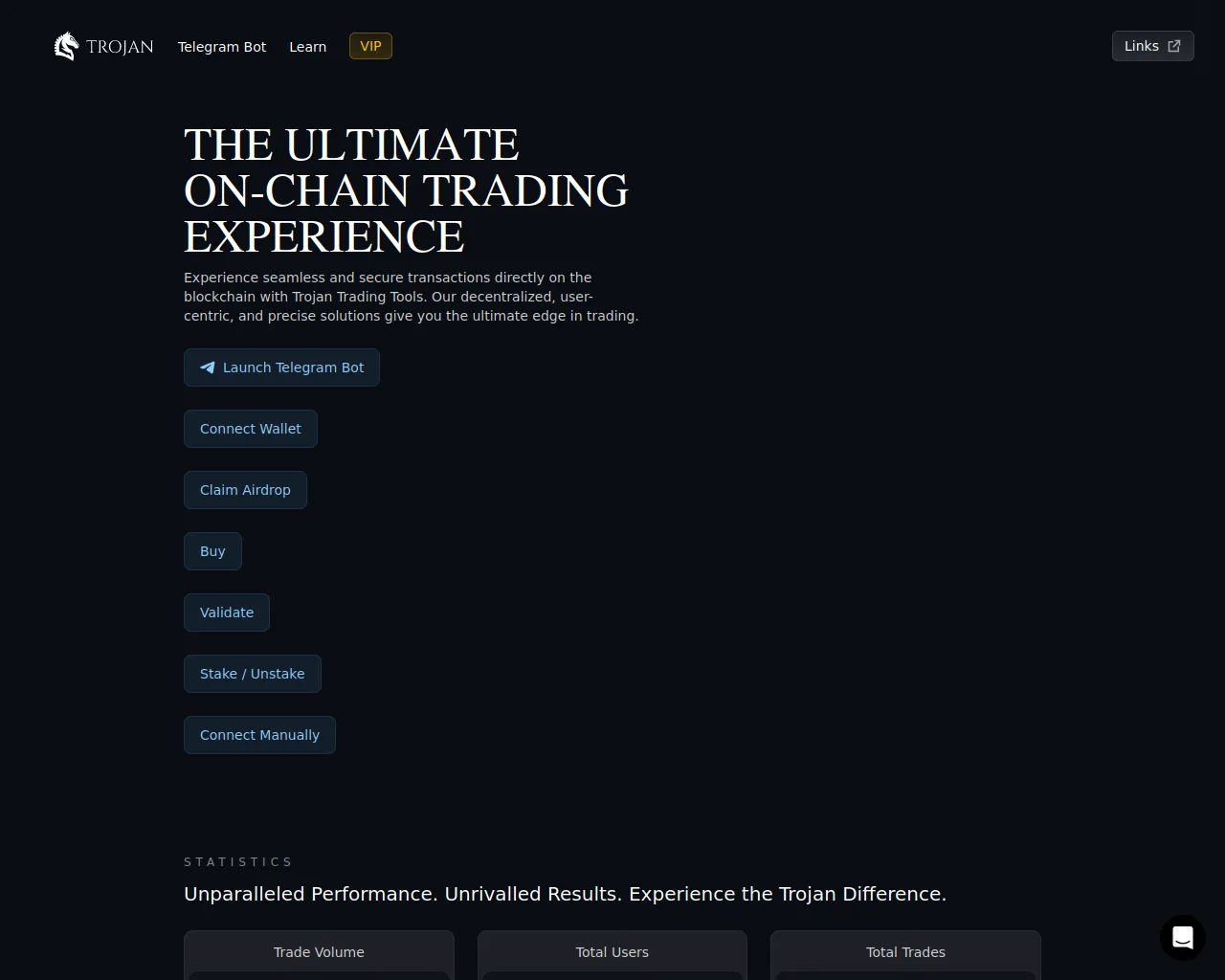 Screenshot of trojanonsolana.live