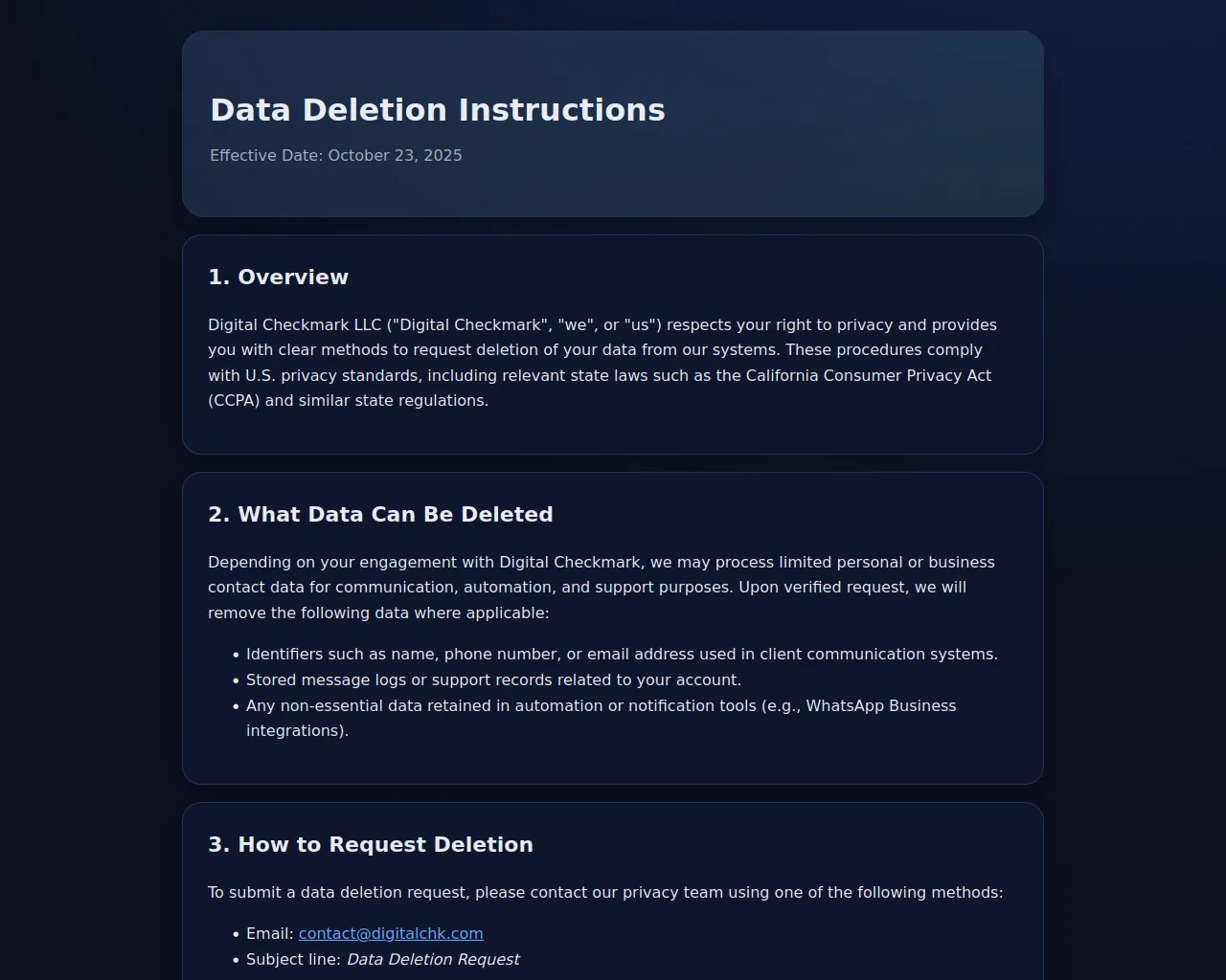 Screenshot of whatsappuserdatadeletion.pages.dev