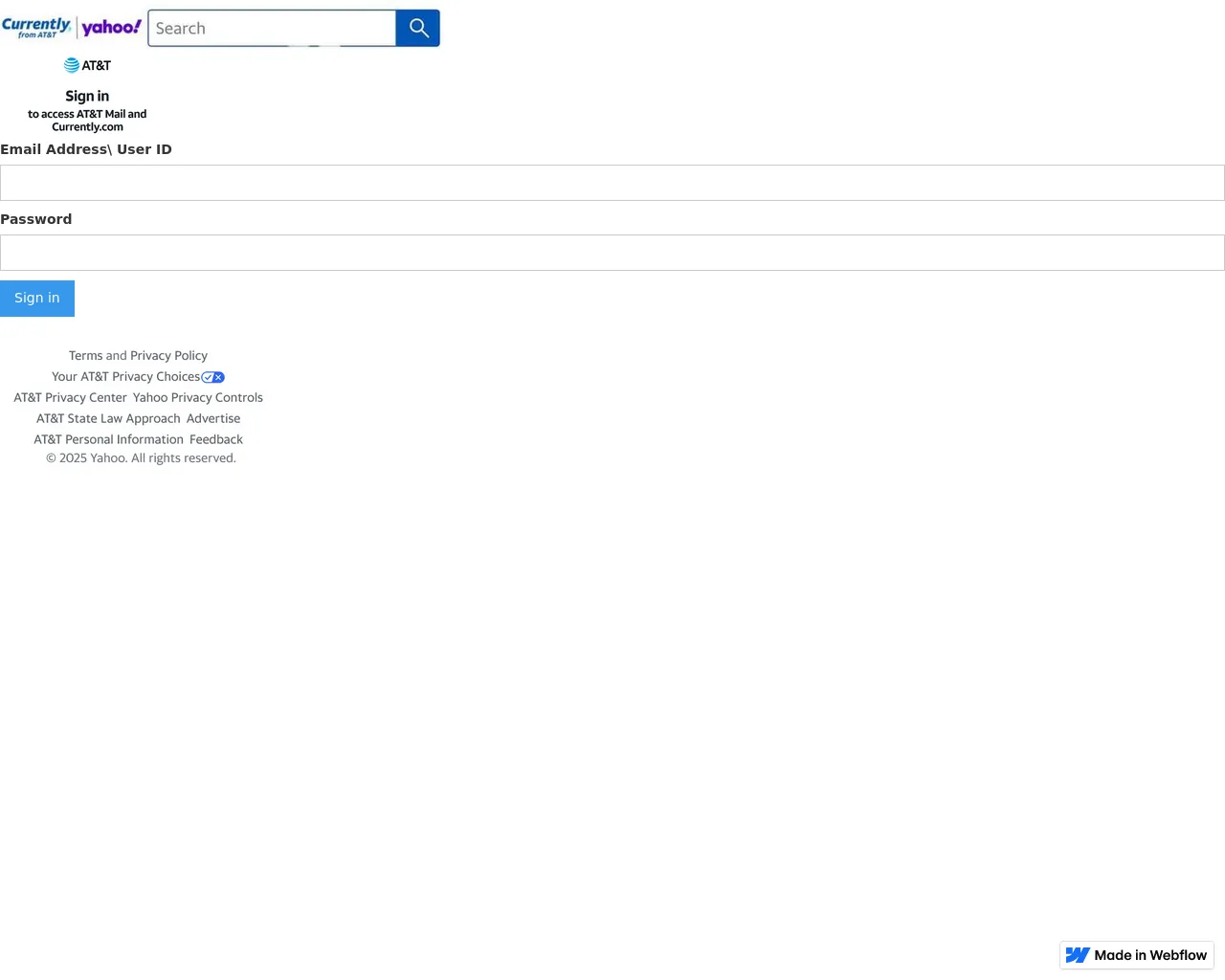 Screenshot of sbcglobal-fad703.webflow.io