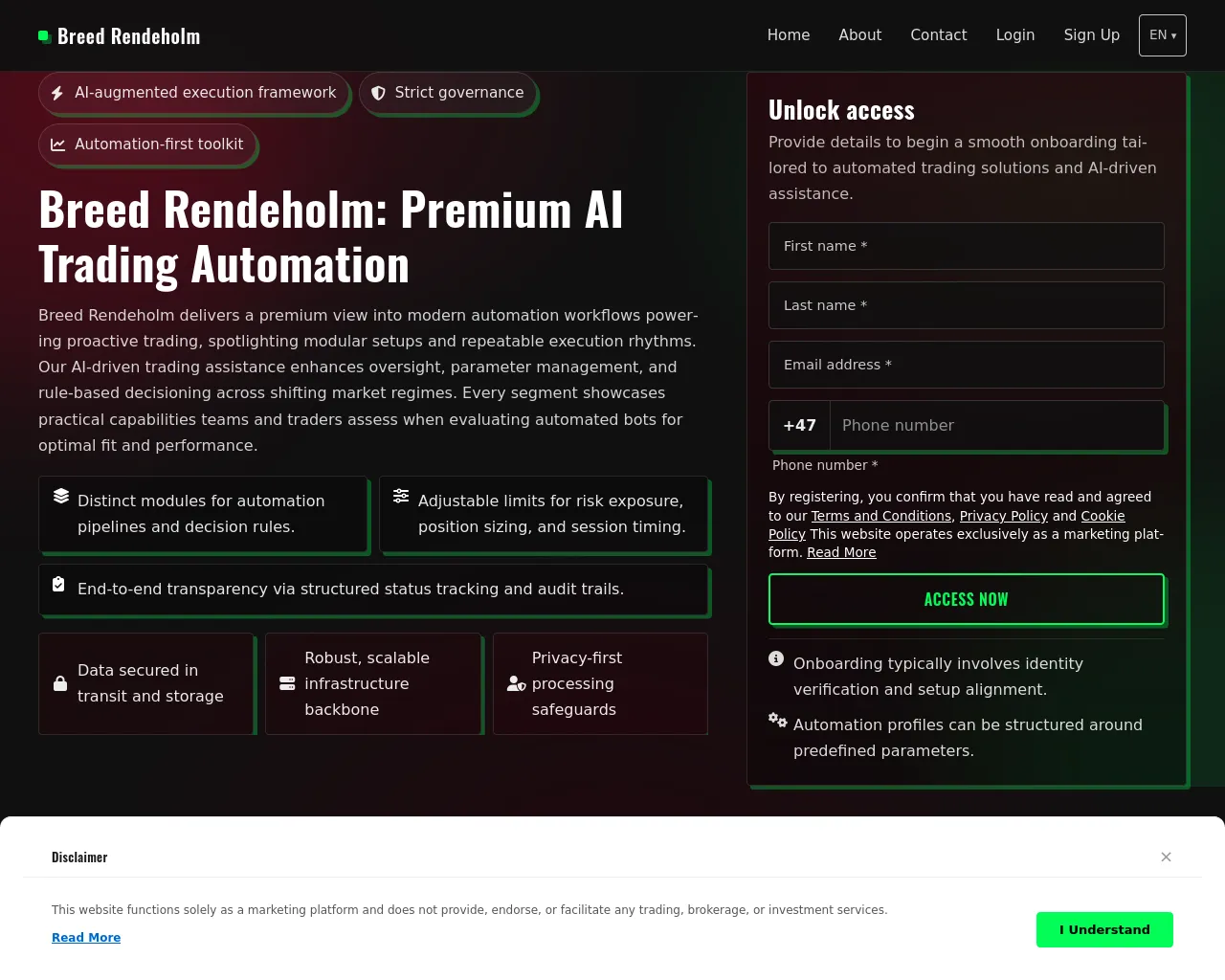 Screenshot of breedrendeholm.pro