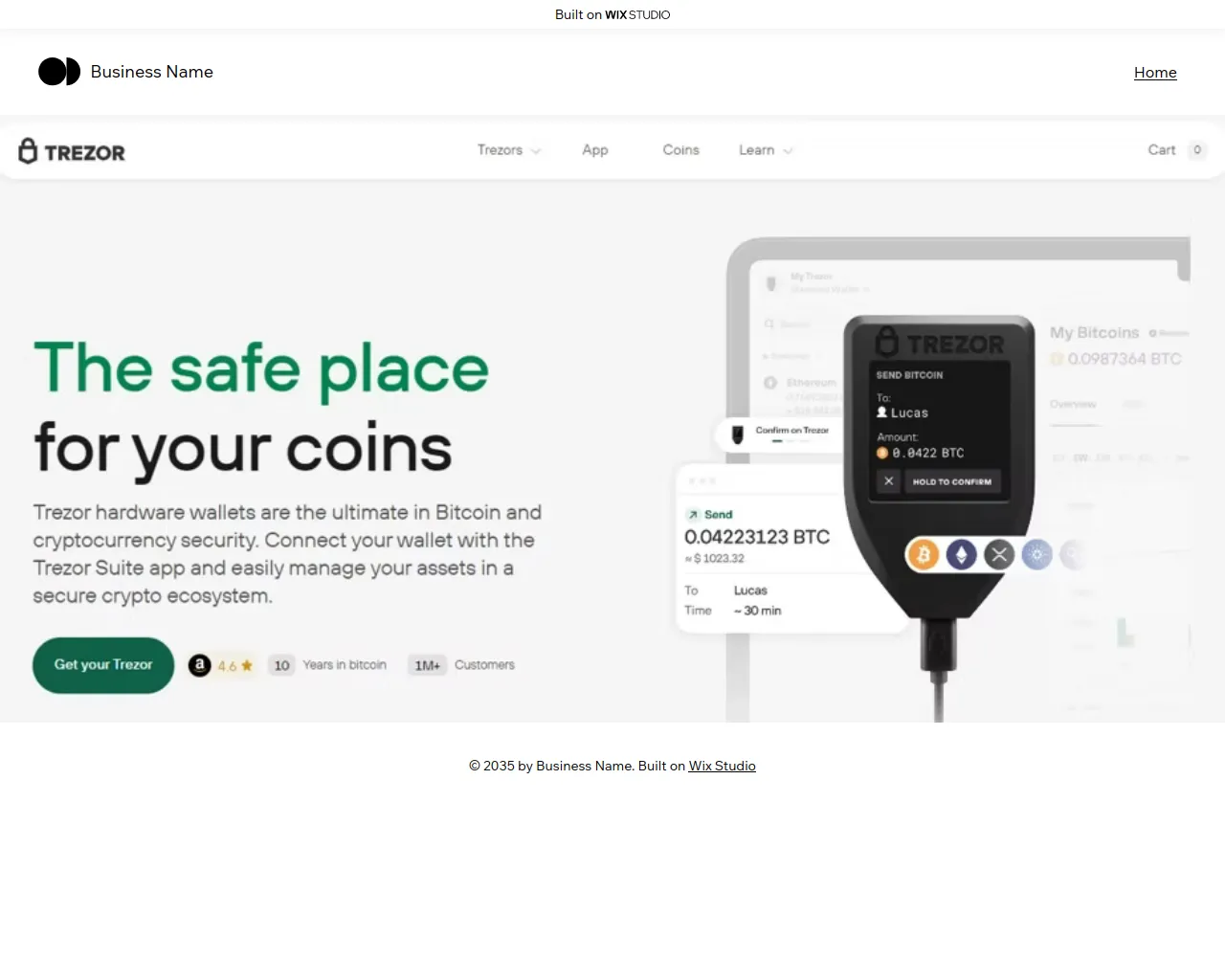 Screenshot of homepage-trezio.wixstudio.com