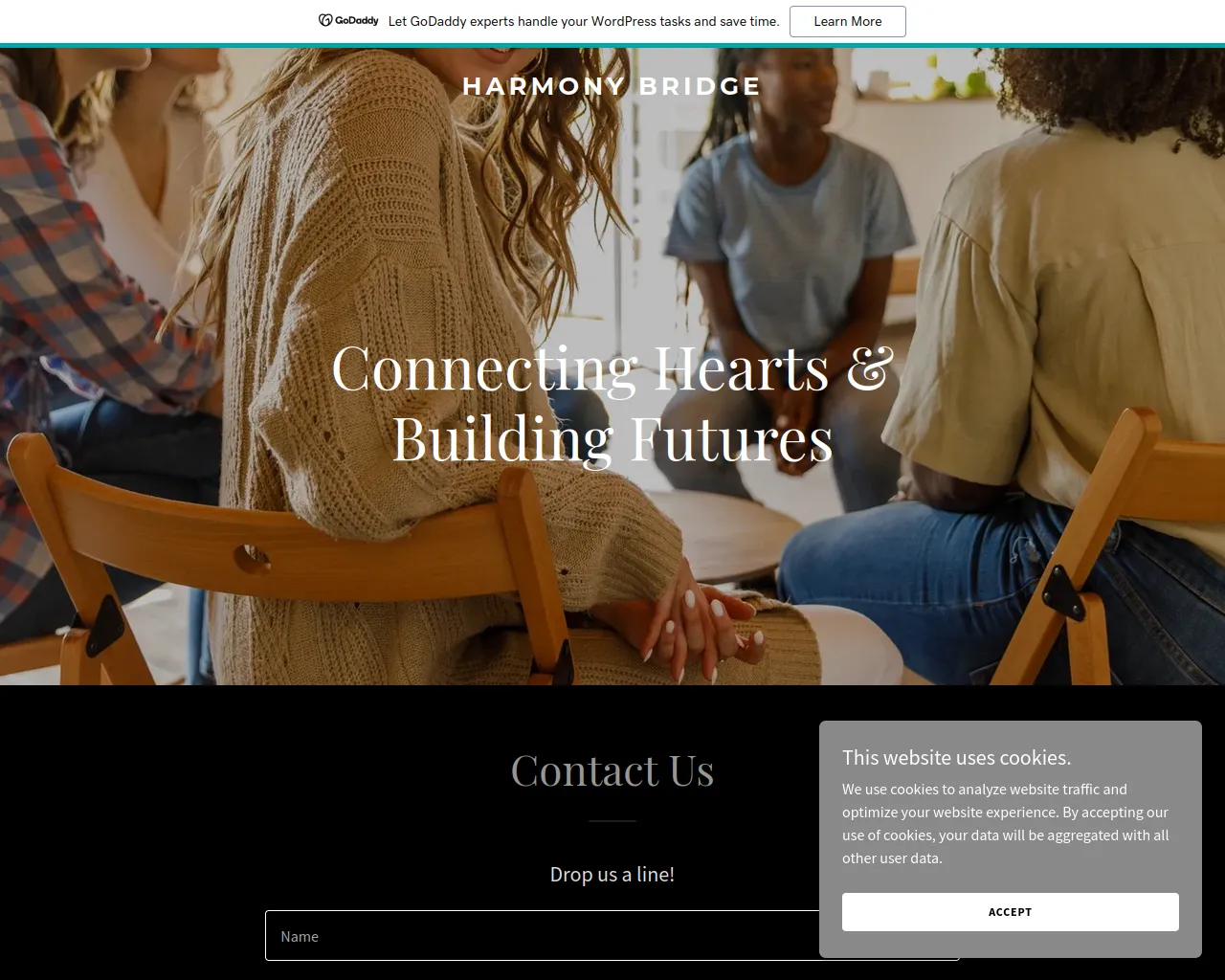 Screenshot of harmonybridge.us