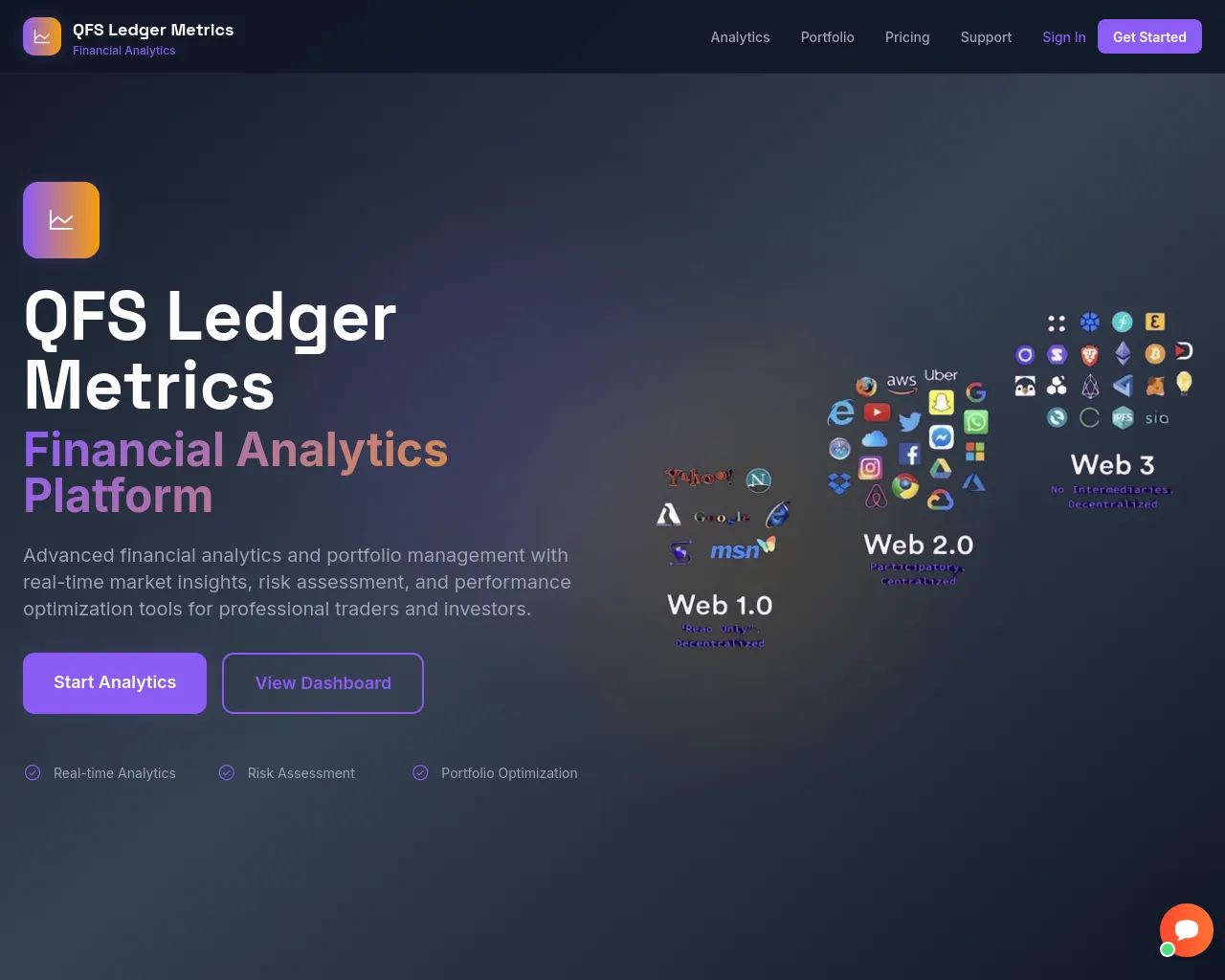 Screenshot of web3ledgermetrics.com