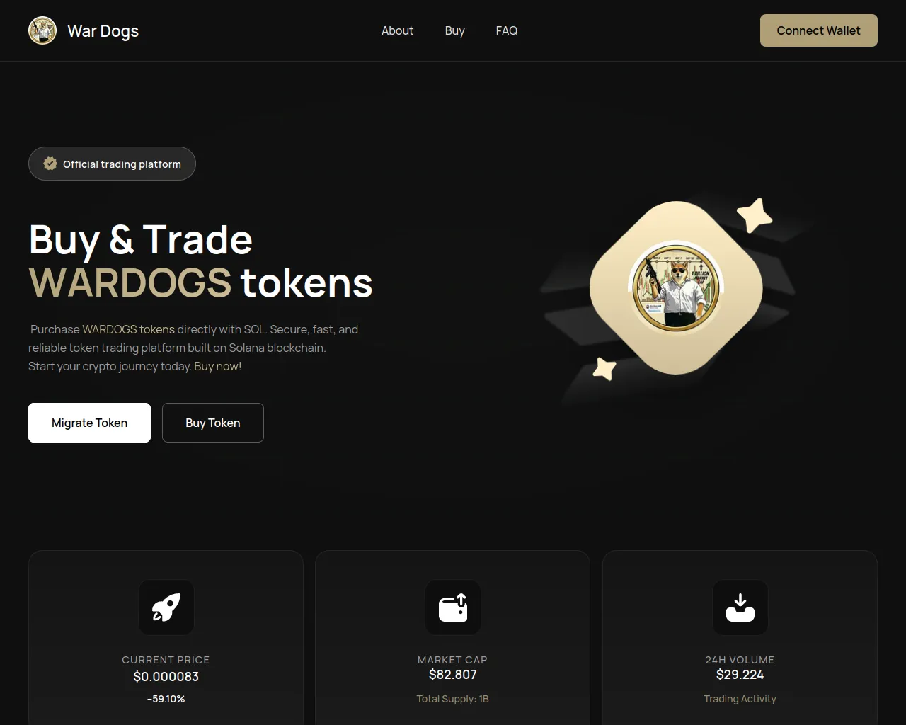 Screenshot of wardogscoinmigrate.xyz