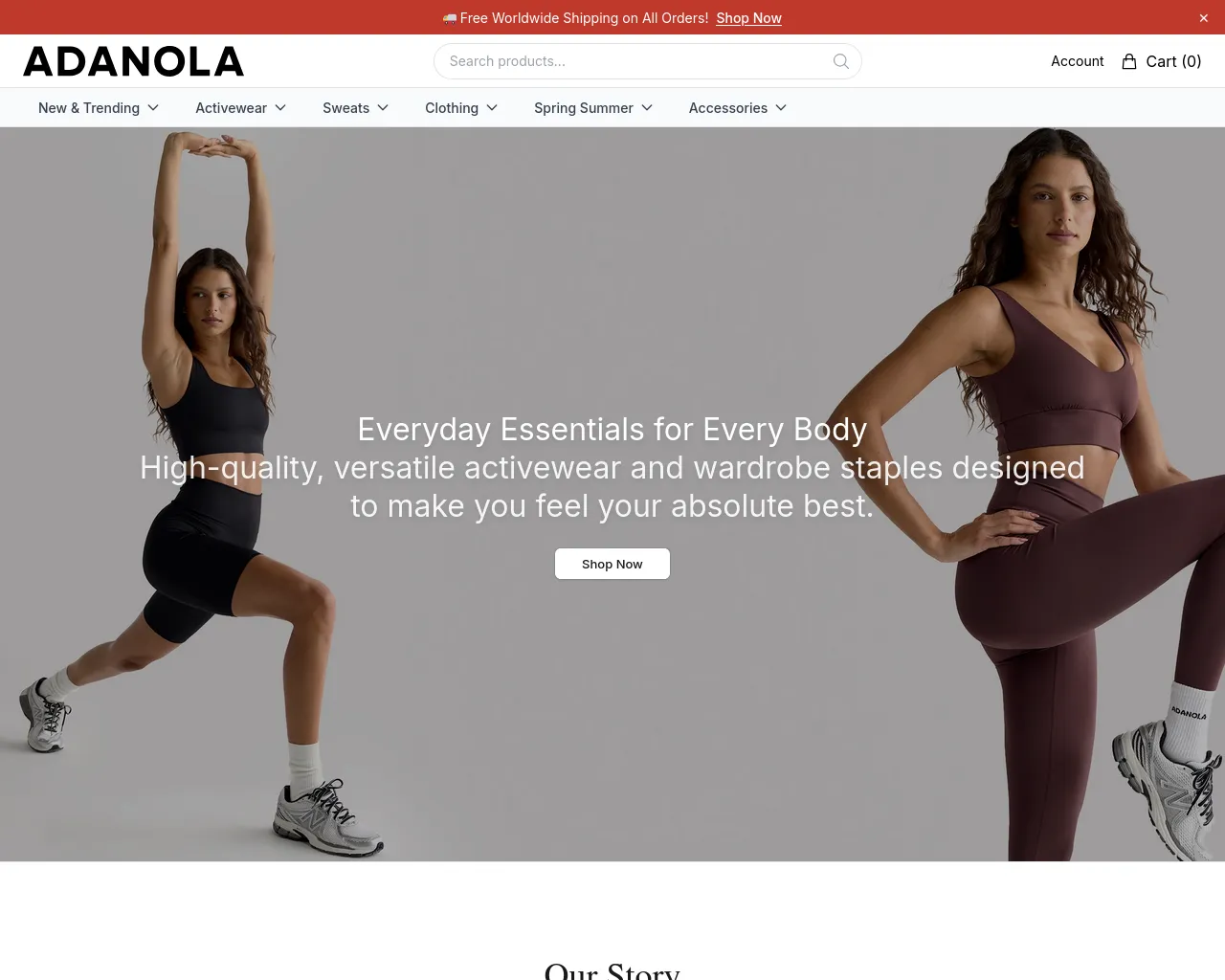 Screenshot of adastride.shop
