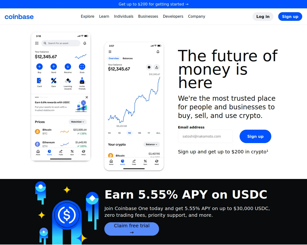 Screenshot of coinbase-clone-ruddy.vercel.app