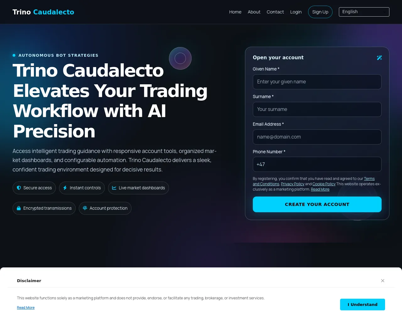 Screenshot of trinocaudalecto.click