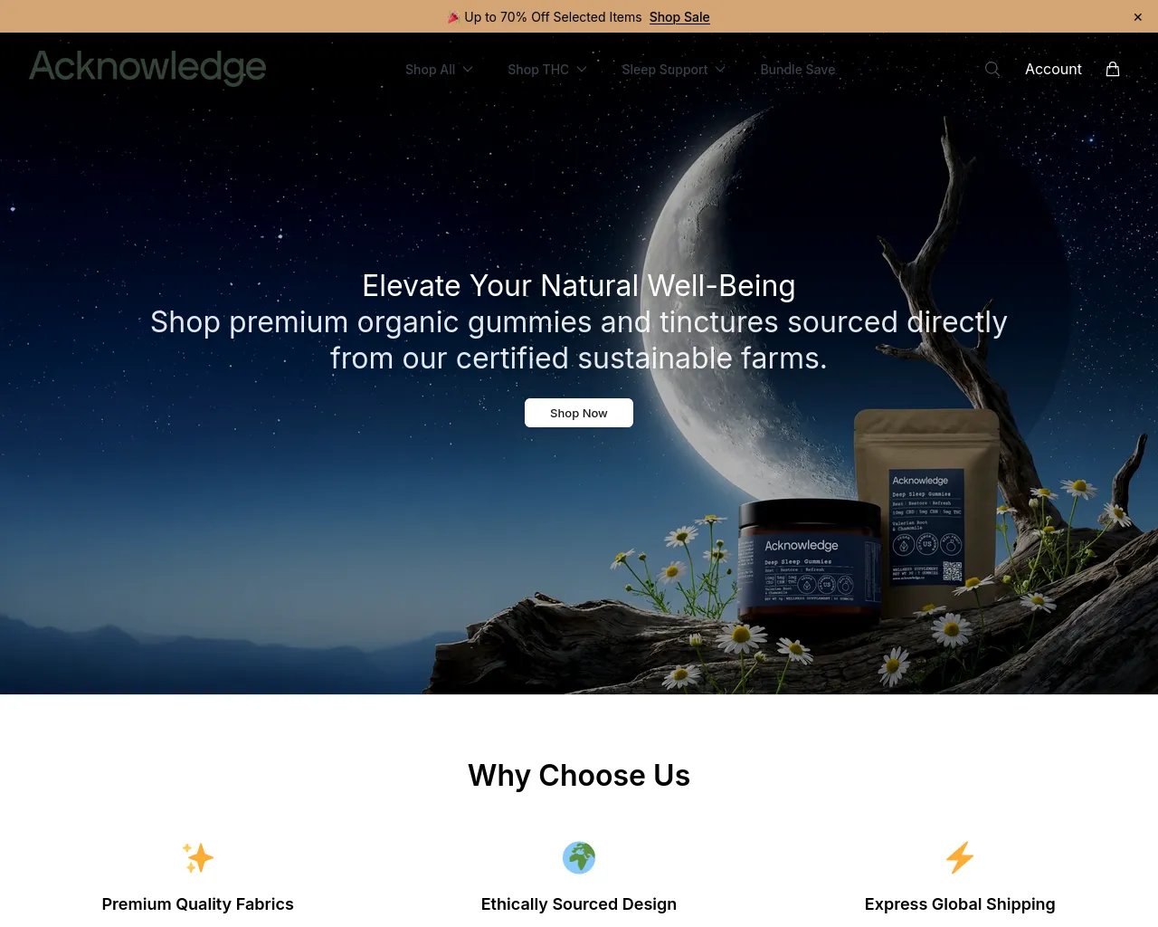 Screenshot of acknowledgeactive.shop