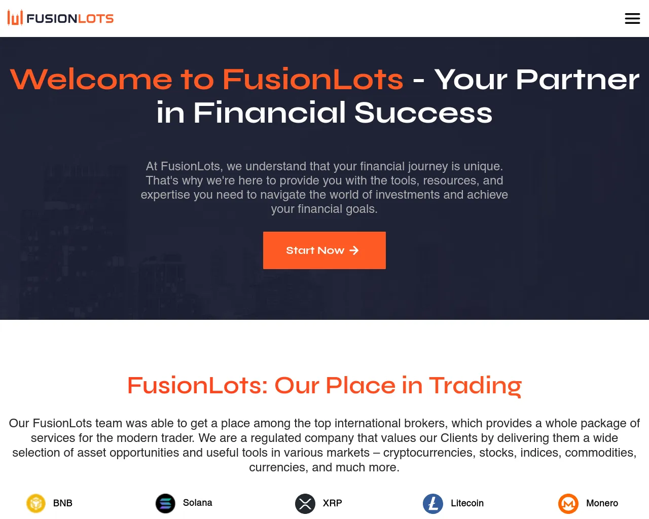 Screenshot of fusion-lots.com