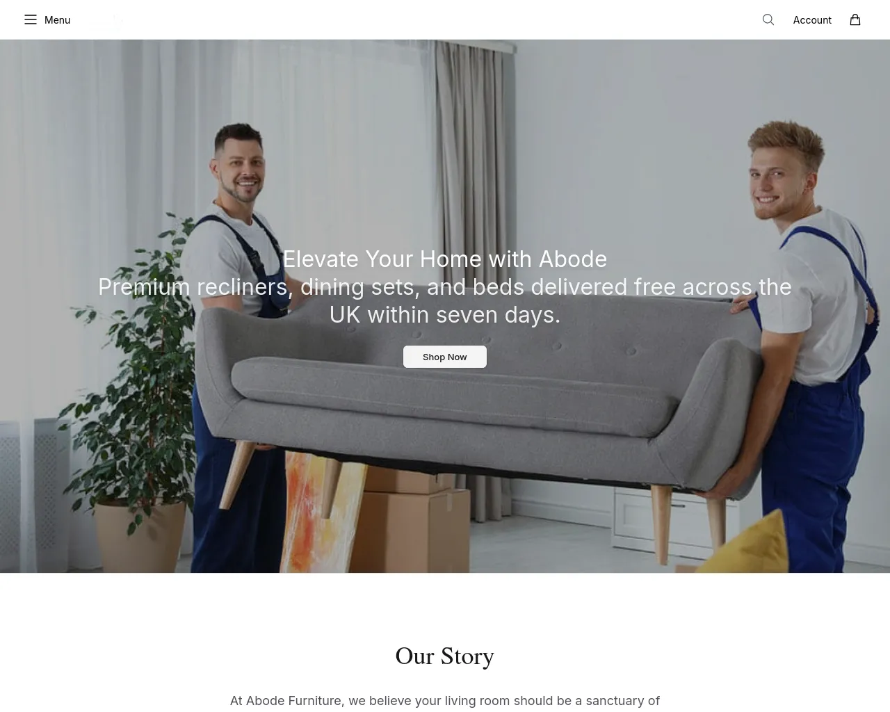 Screenshot of abodeoutletuk.shop
