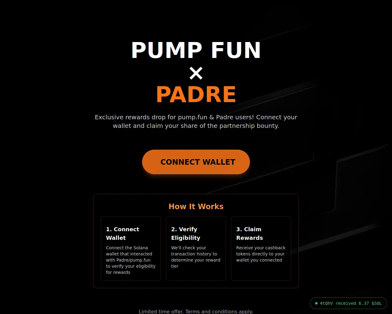 Screenshot of padrepump.fun