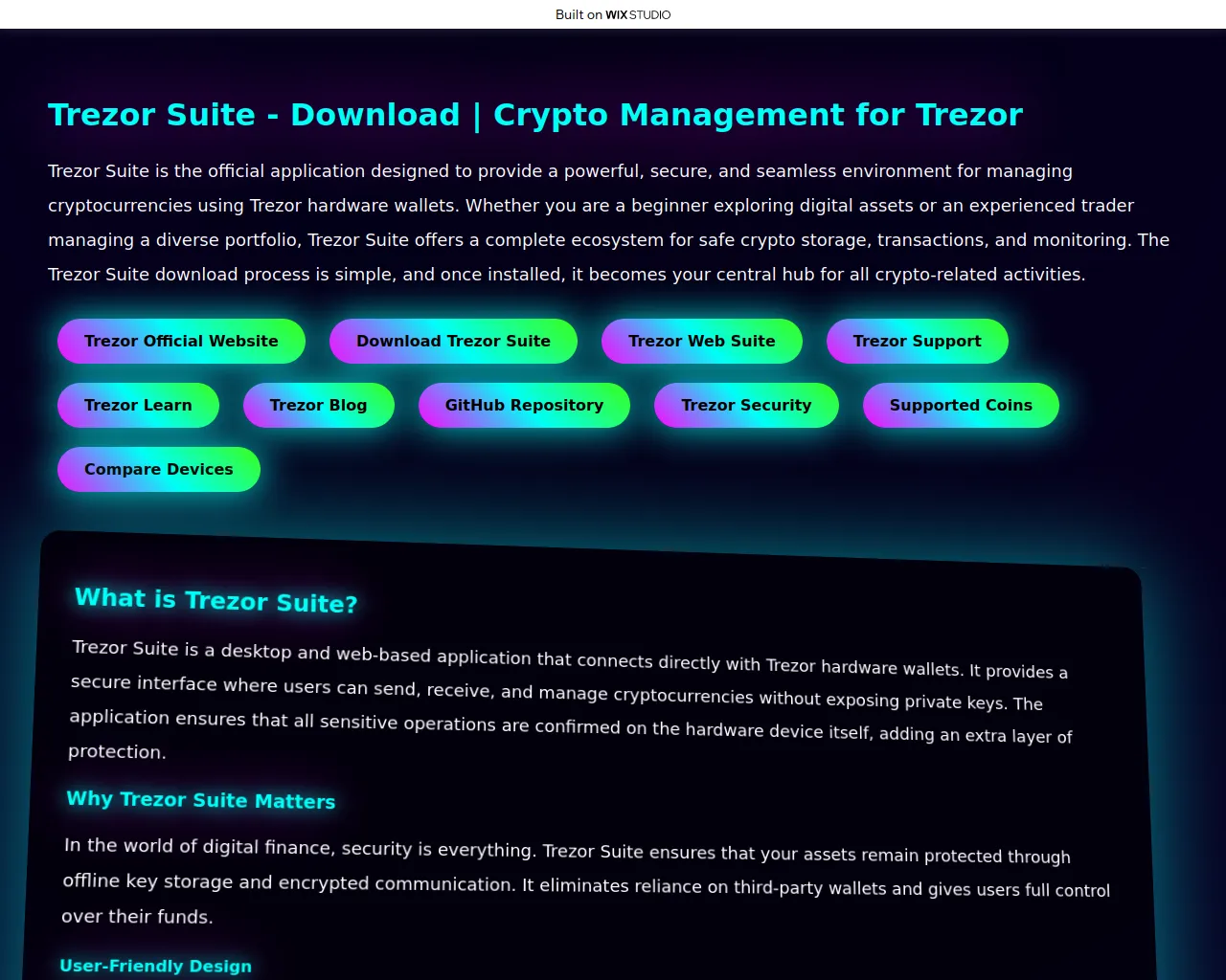 Screenshot of home-pagetrezosuite.wixstudio.com