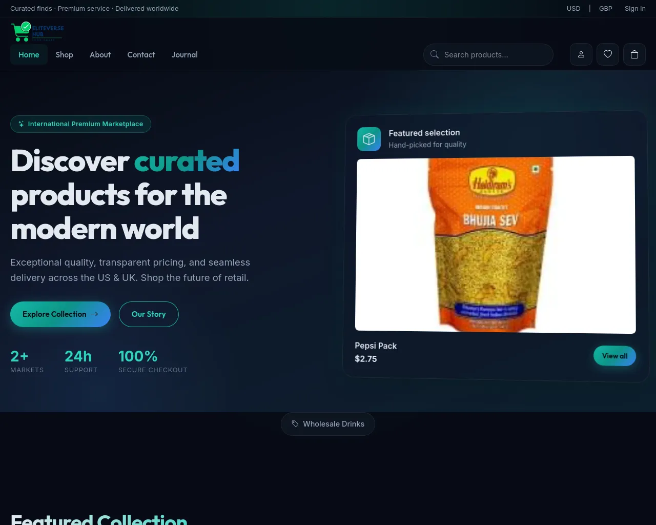 Screenshot of eliteversehub.aronasupportlimited.co.uk