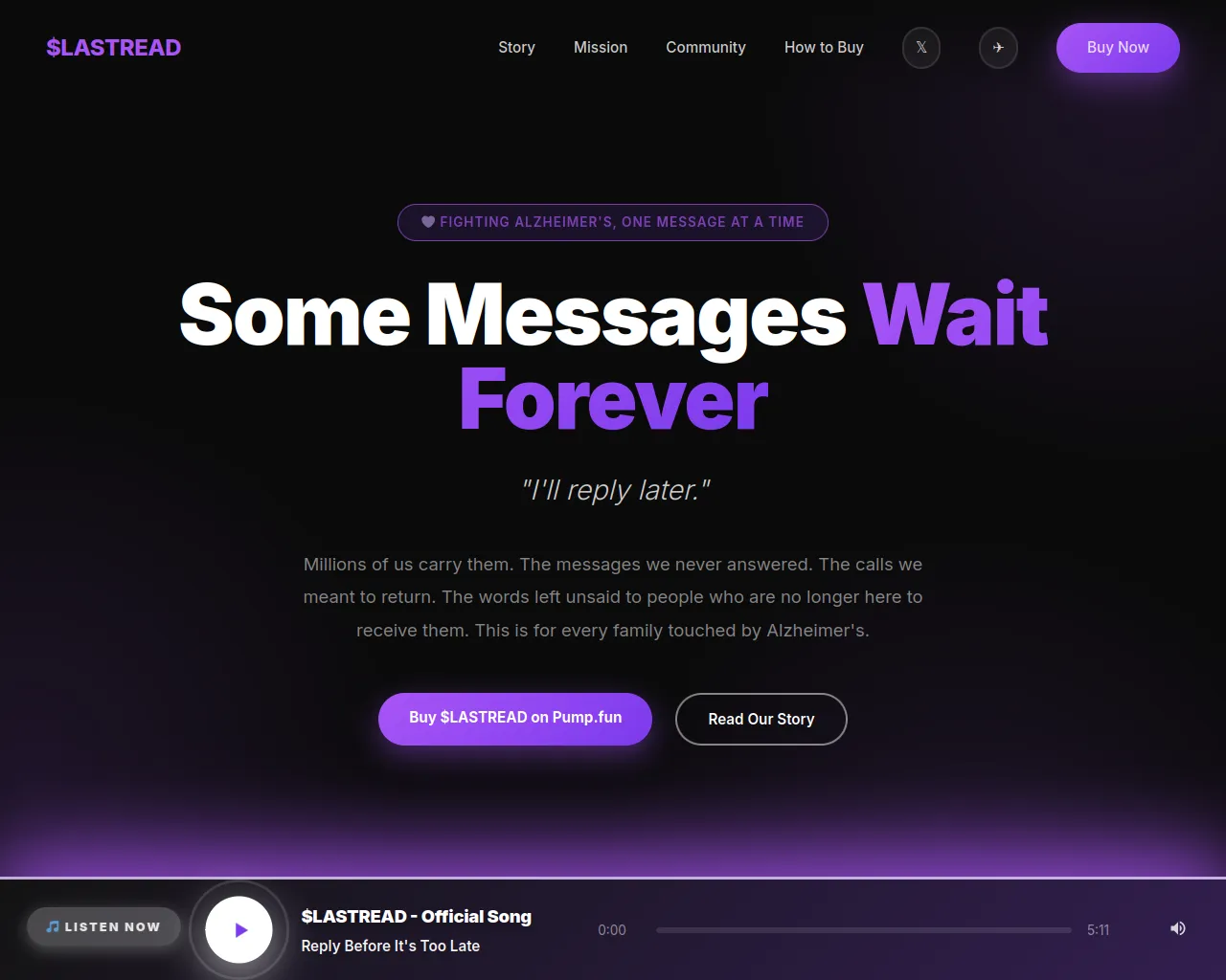 Screenshot of lastreadcoin.xyz