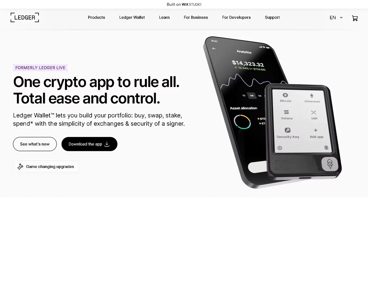 Screenshot of open-liveledgre.wixstudio.com